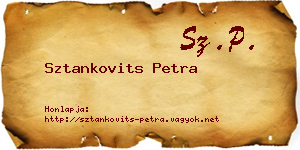 Sztankovits Petra névjegykártya